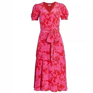 NWT Tanya Taylor Dorothy Silk-Printed Midi Dress